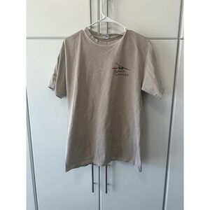 Crazy Shirts Hawaii Tropic Express Kona Coffee Dyed T-Shirt Tan Mens Medium